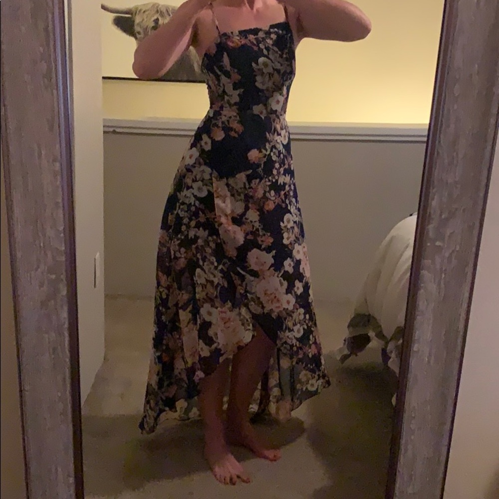 Lulus Asymmetrical High-Low Floral Dress